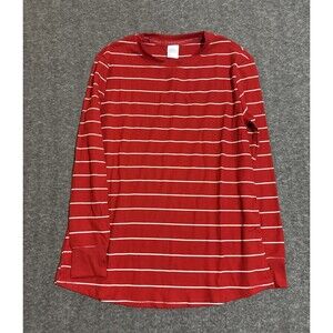 Stars Above Women’s Sleepwear Top Long Sleeve Stripped Red Medium